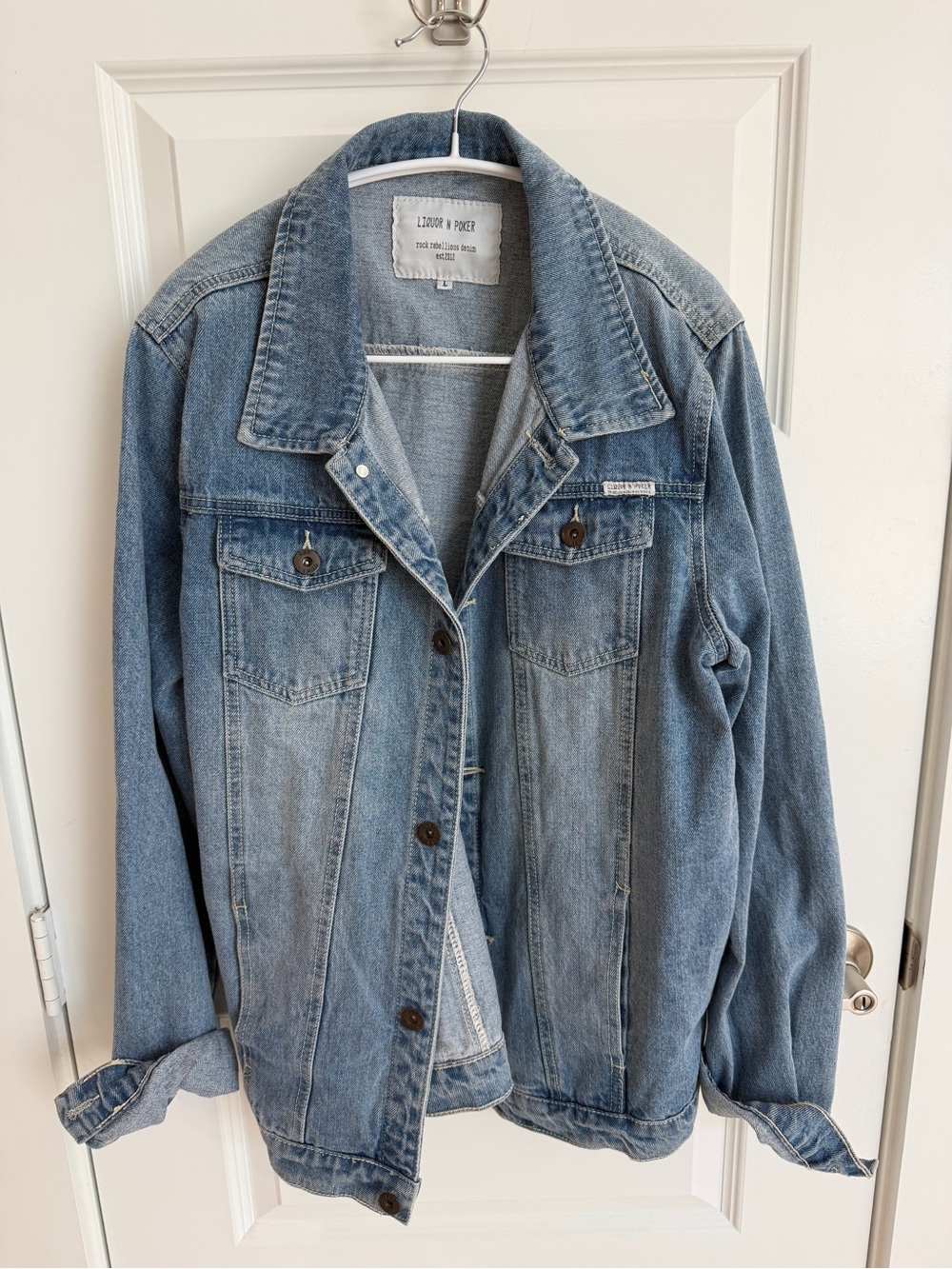 Liquor and Poker Light Blue Denim Jacket